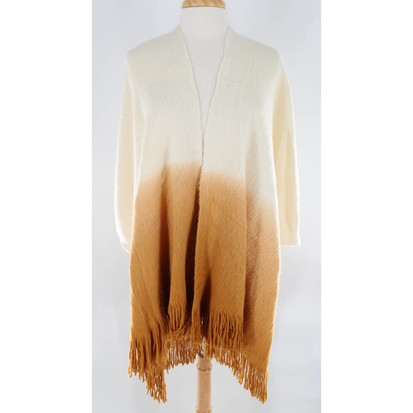 Vince Camuto Jackets & Blazers - Vince Camuto Womens Pony Dip Fringed Topper Ruana